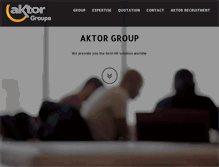 Tablet Screenshot of aktor-group.com